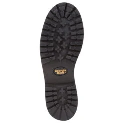 Georgia Mens Chocolate Leather Steel Toe WP Logger Work Boots -Cross country G103 outsole square