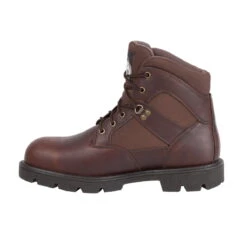 Georgia Homeland Mens Brown Leather Waterproof Cordura Work Boots -Cross country G106 profile instep square