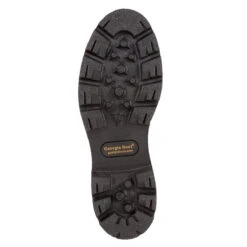 Georgia Homeland Mens Brown Leather Steel Toe W/P Welly Work Boots -Cross country G111 outsole square