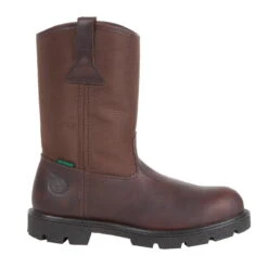 Georgia Homeland Mens Brown Leather Steel Toe W/P Welly Work Boots -Cross country G111 profile square