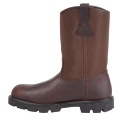 Georgia Homeland Mens Brown Leather Waterproof Wellington Work Boots -Cross country G113 profile instep square