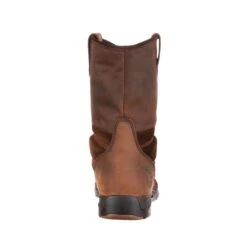 Georgia Mens Brown Leather Athens WP Wellington Work Boots -Cross country G4403 back