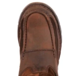 Georgia Mens Brown Leather Athens WP Wellington Work Boots -Cross country G4403 birdseye square