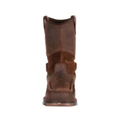 Georgia Mens Brown Leather Athens WP Wellington Work Boots -Cross country G4403 front square