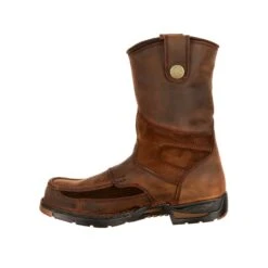 Georgia Mens Brown Leather Athens WP Wellington Work Boots -Cross country G4403 instep profile square fa48b039 657b 4cab 9fb2 7d2596a22bcb