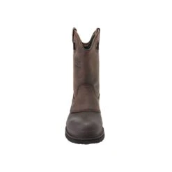Georgia MudDog Mens Mississippi Brown Leather Pull On Work Boots -Cross country G5514 front square ed617722 e7d1 4bab 81bb 66d3fc2630d7