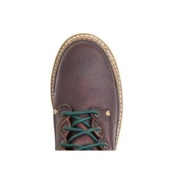 Georgia Giant Mens Brown Leather Lace Up Bumber Guard Work Boots -Cross country G6274 birdseye square