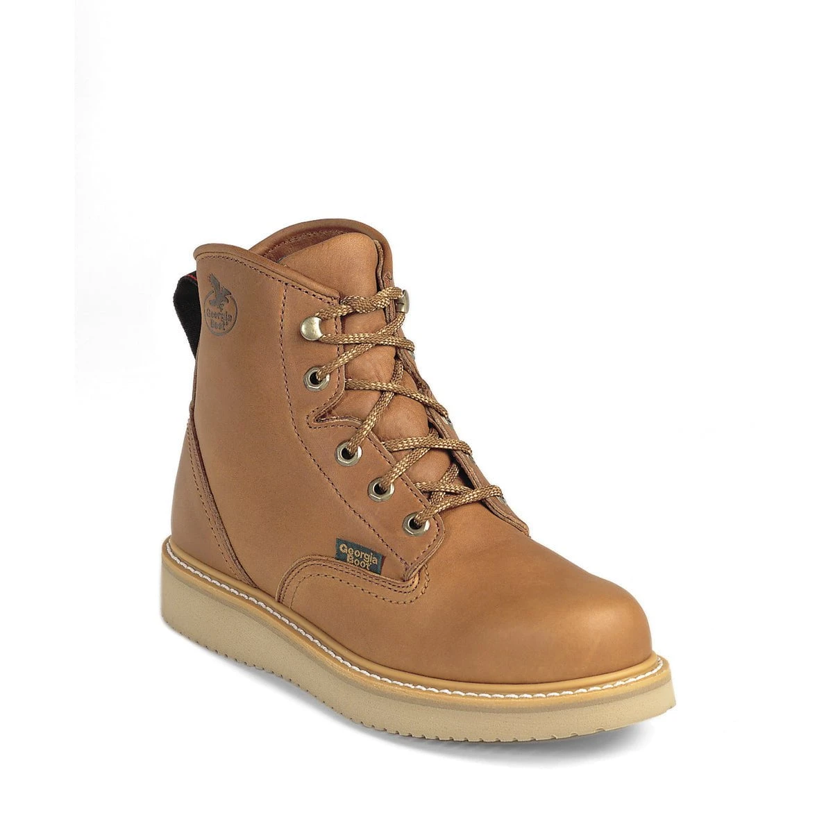 Georgia Mens Barracuda Leather Wedge Steel Toe Ranch Work Boots 3 Georgia Mens Barracuda Leather Wedge Steel Toe Ranch Work Boots