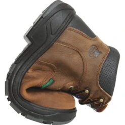 Georgia FlxPoint Mens Brown Leather Waterproof Composite Toe Work Boots -Cross country G6644 flexed square