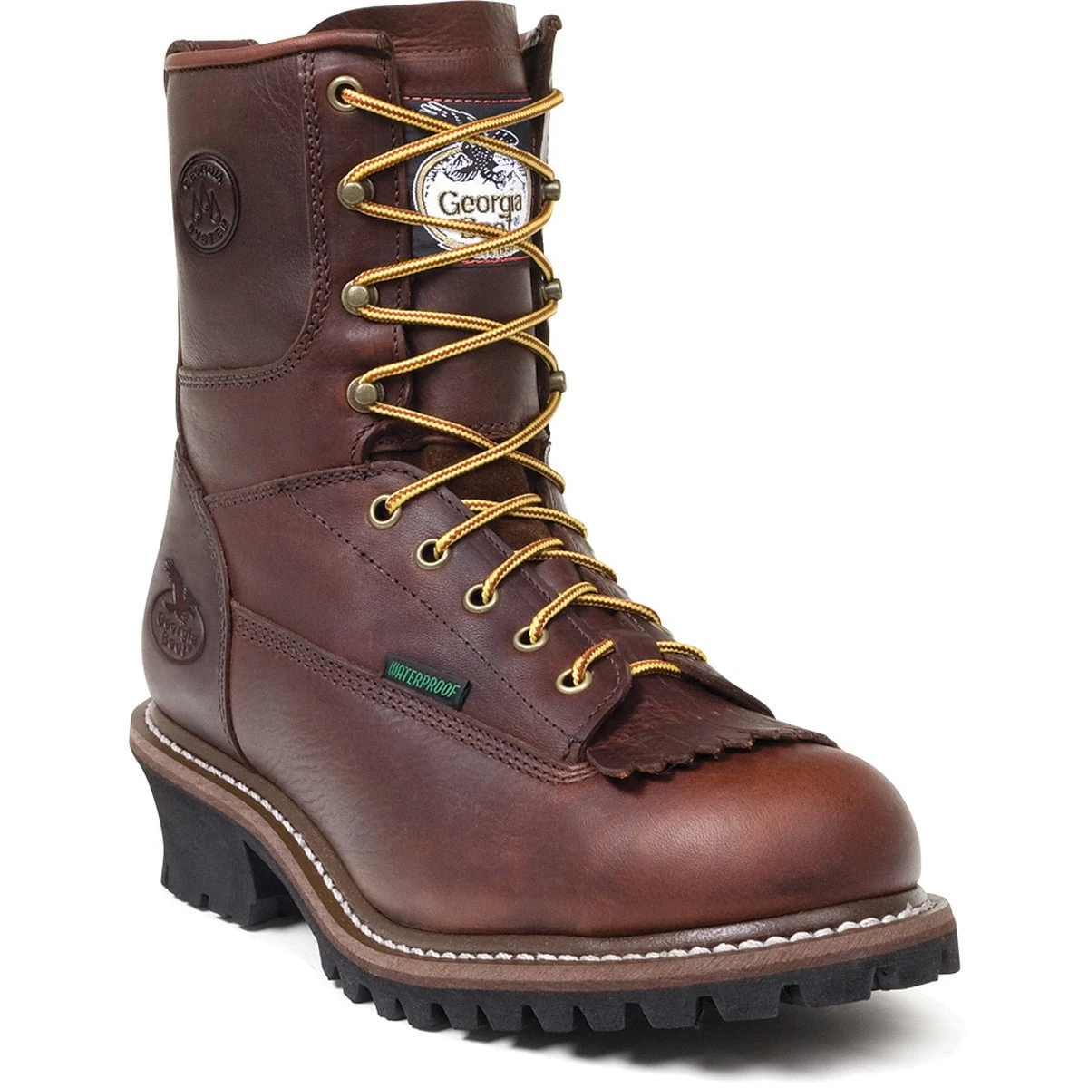 Georgia Mens Chocolate Leather Waterproof EH Logger Boots 10 Georgia Mens Chocolate Leather Waterproof EH Logger Boots - Image 8