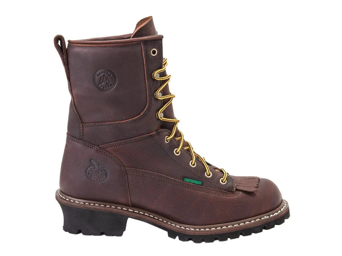 Georgia Mens Chocolate Leather Waterproof EH Logger Boots 11 Georgia Mens Chocolate Leather Waterproof EH Logger Boots - Image 9