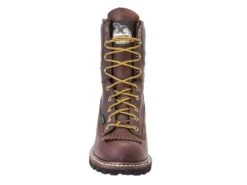 Georgia Mens Chocolate Leather WP ST EH Logger Boots -Cross country G7313 front b67f20e3 275b 4749 b45e 7c3b2232b4c2