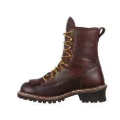 Georgia Mens Chocolate Leather WP ST EH Logger Boots -Cross country G7313 instep profile b233b39f 1ad4 46ac 8abe 4357053b4e68