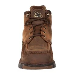 Georgia Athens Mens Brown Suede Leather Steel Toe Waterproof Work Boots -Cross country G7603 front square c75497f3 30c1 4321 80dd 2bd94b58ea75