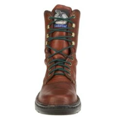 Georgia Eagle Light Mens Russet Wildwood Leather Comfort Work Boots -Cross country G8083 front square