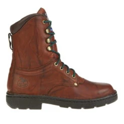 Georgia Eagle Light Mens Russet Wildwood Leather Comfort Work Boots -Cross country G8083 profile square