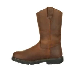 Georgia Mens Brown Leather Waterproof Welly Work Boots 12 Georgia Mens Brown Leather Waterproof Welly Work Boots -Cross country GB00085 instep profile square