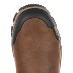 Georgia Mens Dark Brown Leather Chelsea WP Work Boots -Cross country GB00106 birdseye