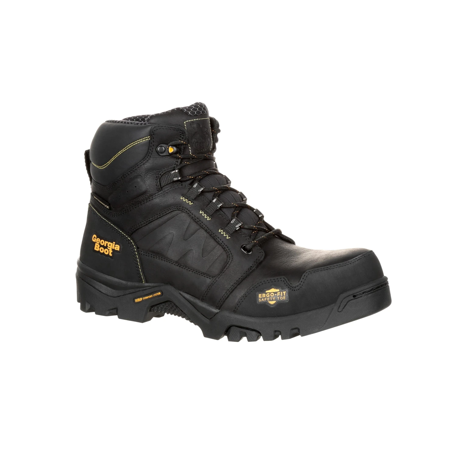 Georgia Mens Black Leather Amplitude WP CT Work Boots 3 Georgia Mens Black Leather Amplitude WP CT Work Boots