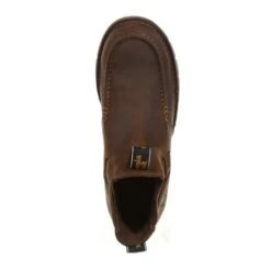 Georgia Mens Dark Brown Leather Athens Chelsea WP Work Boots -Cross country GB00156 birdseye