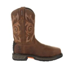 Georgia Mens Brown Leather CarboTec WP ST Work Boots -Cross country GB00264 profile