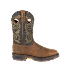 Georgia Mens Black/Brown Leather CarboTec WP Work Boots -Cross country GB00266 profile