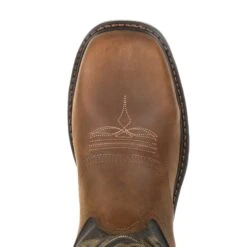 Georgia Mens Black/Brown Leather CarboTec WP ST Work Boots -Cross country GB00267 birdseye