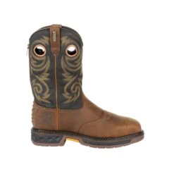 Georgia Mens Black/Brown Leather CarboTec WP ST Work Boots -Cross country GB00267 profile