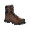 Georgia Mens Black/Brown Leather Rumbler CT WP 8in Work Boots -Cross country GB00285