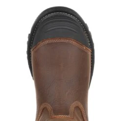 Georgia Mens Black/Brown Leather Rumbler CT WP 10in Work Boots -Cross country GB00286 birdseye