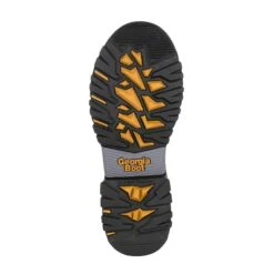 Georgia Mens Black/Brown Leather Rumbler CT WP 10in Work Boots -Cross country GB00286 outsole