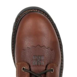 Georgia Mens Brown Leather LT WP Lacer Work Boots -Cross country GB00309 birdseye