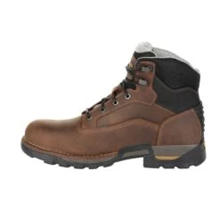 Georgia Mens Brown Leather Eagle One WP Work Boots -Cross country GB00312 instep profile