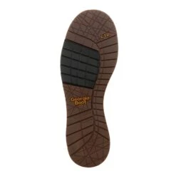 Georgia Mens Brown Leather Amp LT Wedge Chelsea Work Boots -Cross country GB00346 outsole