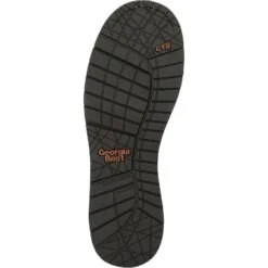 Georgia Mens AMP LT Wedge WP Black Leather Work Boots 14 Georgia Mens AMP LT Wedge WP Black Leather Work Boots -Cross country GB00475 outsole