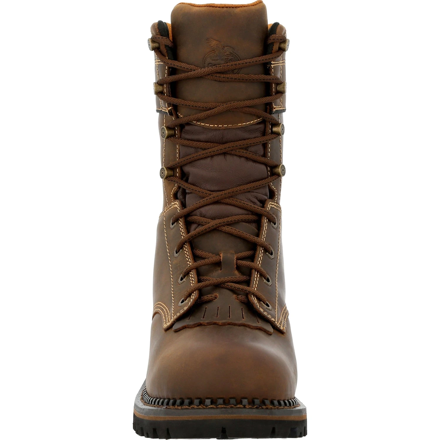 Georgia Mens AMP LT Logger CT 600G Brown Leather Work Boots 6 Georgia Mens AMP LT Logger CT 600G Brown Leather Work Boots - Image 4