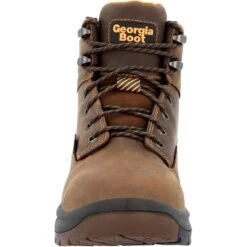 Georgia Mens OT Waterproof AT Brown Leather Work Boots -Cross country GB00522 front