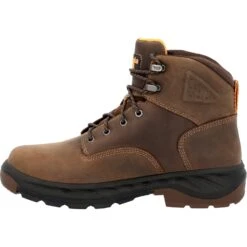 Georgia Mens OT Waterproof AT Brown Leather Work Boots -Cross country GB00522 instep profile