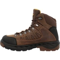 Georgia Mens OT Waterproof Hiker Brown Leather Work Boots -Cross country GB00524 instep profile