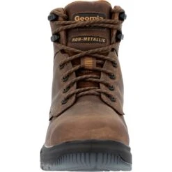 Georgia Mens FLXpoint Waterproof Black/Brown Leather Work Boots 12 Georgia Mens FLXpoint Waterproof Black/Brown Leather Work Boots -Cross country GB00551 front