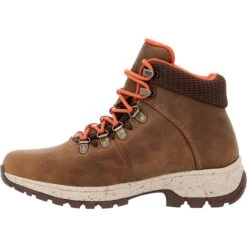 Georgia Mens Eagle Trail WP Hiker Brown Leather Work Boots -Cross country GB00558 instep profile
