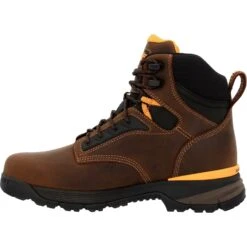 Georgia Mens TBD Waterproof AT Brown Leather Work Boots -Cross country GB00597 instep profile