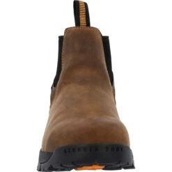 Georgia Mens TBD Waterproof Chelsea Brown Leather Work Boots 12 Georgia Mens TBD Waterproof Chelsea Brown Leather Work Boots -Cross country GB00599 front