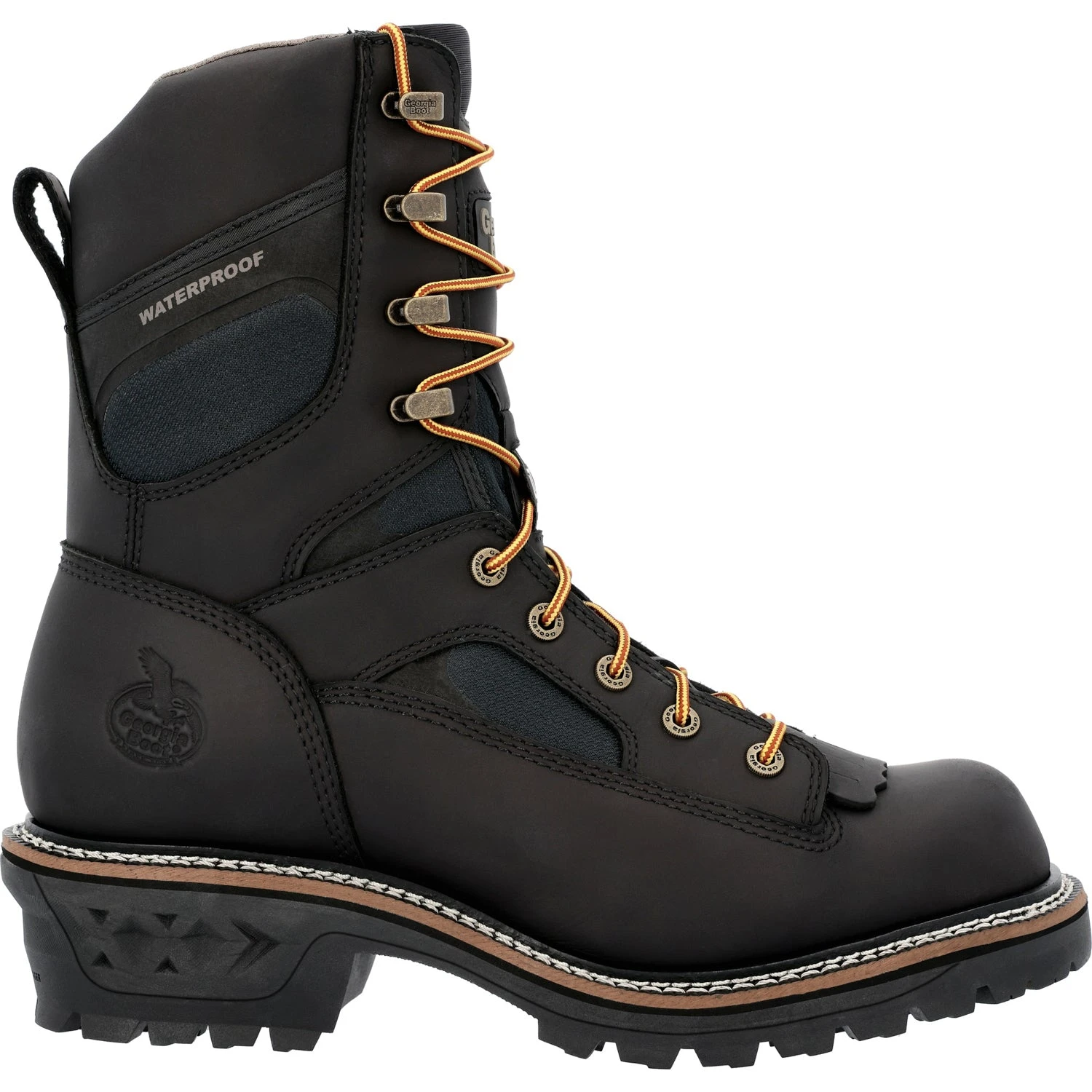 Georgia Mens LTX Logger WP Black Leather Work Boots 9 Georgia Mens LTX Logger WP Black Leather Work Boots - Image 7