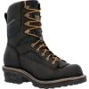 Georgia Mens LTX Logger WP CT Black Leather Work Boots -Cross country GB00619