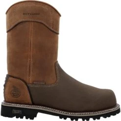 Georgia Mens Brute CT MetGuard WP 11in Brown Leather Work Boots -Cross country GB00644 profile