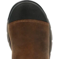 Georgia Mens 10in Durablend Edge WP AT Brown Leather Work Boots -Cross country GB00664 birdseye