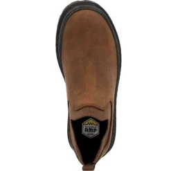 Georgia Womens Romeo Superlyte Brown Leather Work Boots -Cross country GB00677 birdseye