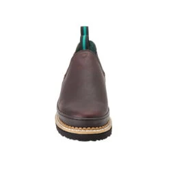 Georgia Mens Soggy Brown Leather Romeo Work Loafers Slip-On Boots -Cross country GR262 front square 57935367 ef09 4156 a1b7 11dc4a38ec32