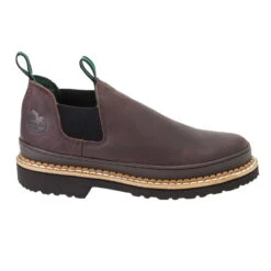 Georgia Mens Soggy Brown Leather Romeo Work Loafers Slip-On Boots -Cross country GR262 profile square b7443c59 c13b 4188 8a21 c5765b734b01